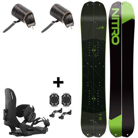 Junior / youth / kid SET 2025: splitboard NITRO Miniganger + UNION Charger S (up to EU40) + skins KOHLA | 132cm (up to 50kg)