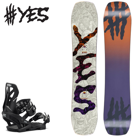 KID'S SET: YES x LOBSTER x NOW 2025 | First Basic 127cm + NX-GEN r. S | snowboard + bindings