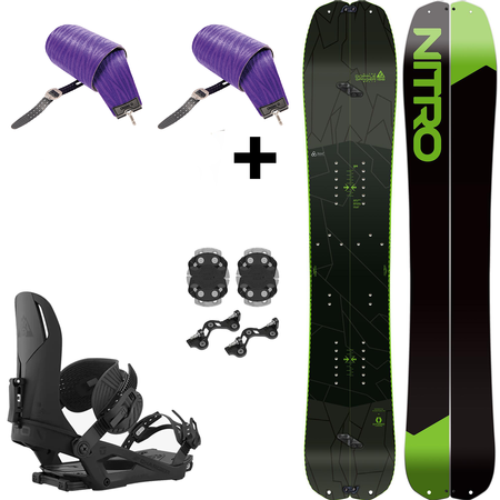 SET 2025: NITRO Doppleganger & Vertical by KOHLA + UNION Charger | splitboard & skins | 156cm 160cm