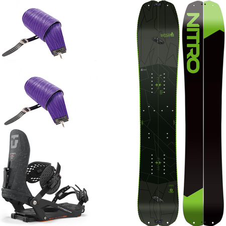 SET 2025: splitboard & skins / NITRO Doppleganger & Vertical by KOHLA + UNION Charger FC CARBON bindings | 156 / 160