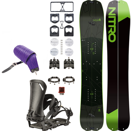 SET NITRO 2024: splitboard & skins / Doppleganger & Vertical by KOHLA + binding x SPARK Vertical ST + pucki IBEX | 156 / 160