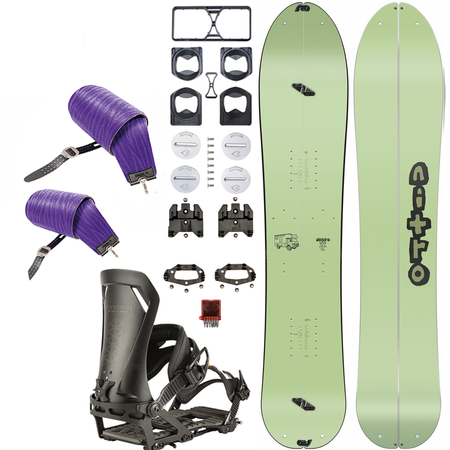 SET NITRO 2024: splitboard & skins / NITRO Slash 3D & Vertical by KOHLA + Vertical ST x SPARK bindings + IBEX pucks | 156cm + M