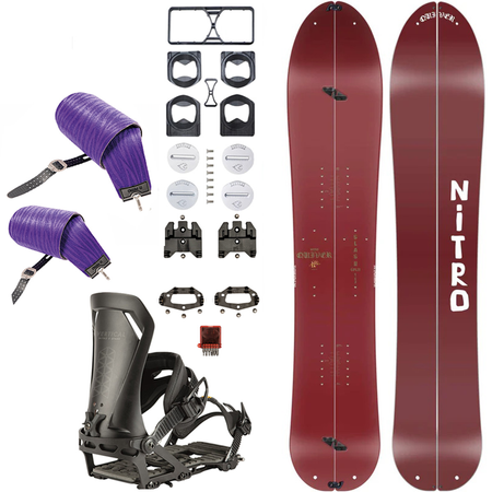 SET NITRO 2025: Slash 3D & Vertical by KOHLA + Vertical ST & IBEX x SPARK | splitboard & skins + bindings & pucks | 162cm