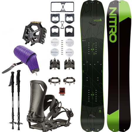 SET NITRO 2025: splitboard & skins / Doppelganger & Vertical by KOHLA + bindings x SPARK Vertical ST + pucki & crampons IBEX + kije NITRO Carbon