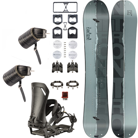 SET NITRO 2025: splitboard & skins / NITRO Nomad & Peak by KOHLA +  bindings Vertical ST x SPARK R&D + pucks