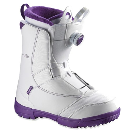 Women's Snowboard Boots SALOMON Pearl BOA white / grape juice / white