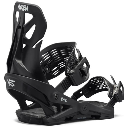 YES x NOW x LOBSTER NX-GEN kid snowboard bindings 2025 | SkateTech ® | black