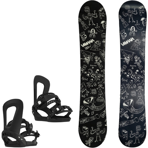 KID'S SET: VIMANA The Vufo Mini PRO ROCKER 130cm snowboard + BATALEON E-stroyer 2024 size S bindings