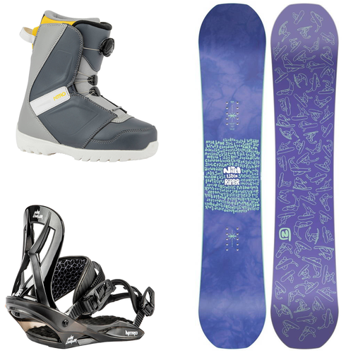 Kid SET NITRO 2023: Ripper Kids snowboard + Charger Mini bindings S + Droid BOA boots | 121cm