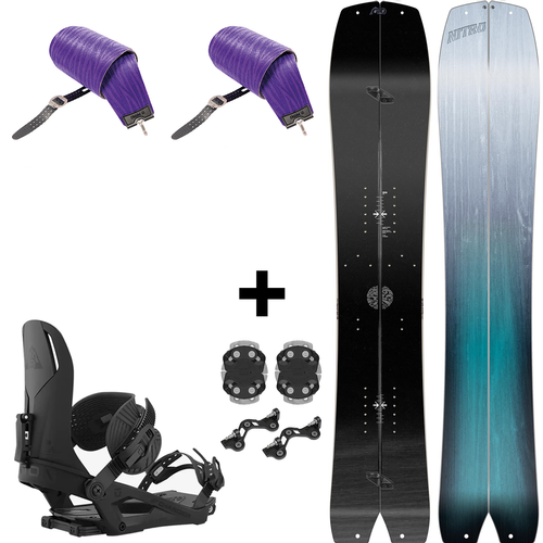 SET 2023: splitboard & skins/ NITRO Squash & Vertical by KOHLA + UNION Charger bindings | 163cm