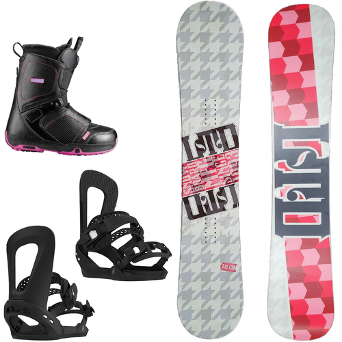 SET: LTD MFG mellow CAMBER 141cm snowboard + BATALEON E-stroyer 2024 size S bindings + SALOMONA Pearl boots