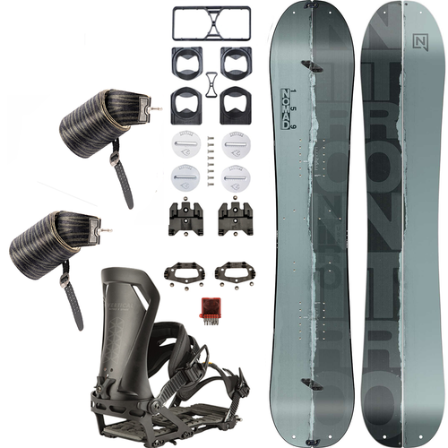 SET NITRO 2025: splitboard & skins / NITRO Nomad & Peak by KOHLA +  bindings Vertical ST x SPARK R&D + pucks 