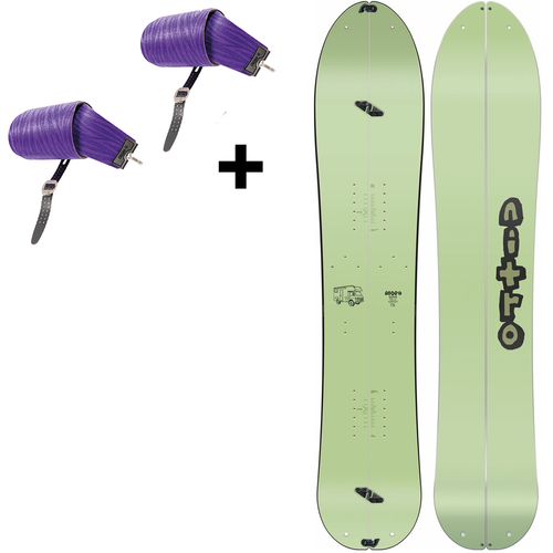 Splitboard + skins / NITRO Slash 3D 2024 + skins: Vertical by KOHLA | EXPERIENCE SPLITSURFING IN 3D! | 156cm