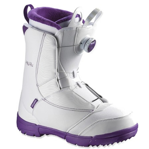 Women's Snowboard Boots SALOMON Pearl BOA white / grape juice / white