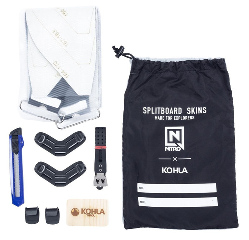 JONES Mountain Twin 3D Split & KHOLA Peak UNI + NITRO Vertical ST & pucks x SPARK R&D | splitboard & skins + bindings & pucks