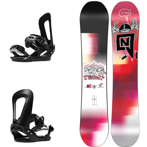 JUNIOR SET: NITRO Future Team PRO MK Marcus Kleveland 2025 + BATALEON E-stroyer BLACK / white | snowboard + bindings