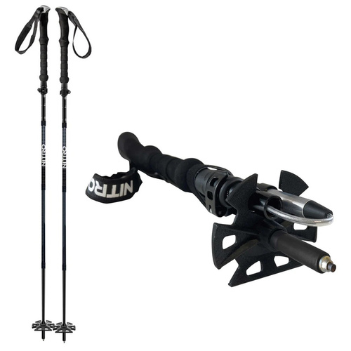 WOMEN SET: NITRO Volta & Peak by KOHLA + SPARK R&D Arc ST + NITRO Foldable 4pcs ALU | splitboard & skins + bindings & pucks + poles | 145cm