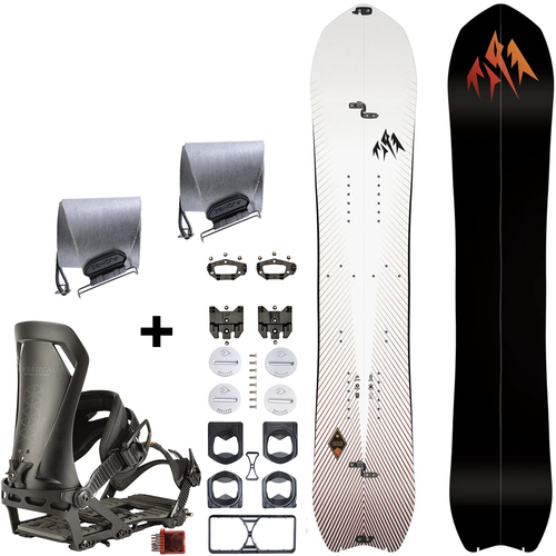 JONES Stratos Tech 3.0 3D Split 2025 & POMOCA Pre-Cut Nomad + NITRO Vertical ST & pucks x SPARK R&D | splitboard & foki + wiązania & pucki