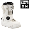 NITRO Step On ® + Cave TLS 2026: damskie wiązania i buty snowboardowe | HEAT Modlable | BOA ® | The Ultimate Fit & Convenient Interface | white & white
