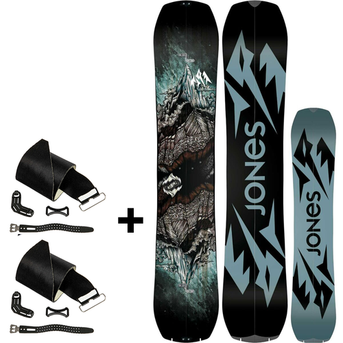 JONES Mountain Twin 3D Split + KOHLA Universal Peak Splitboard Skins | splitboard + foki