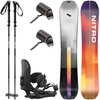 SET: NITRO Team Split & Peak by KOHLA + UNION Charger + NITRO Foldable 4pcs ALU | splitboard & skins + bindings + poles | 159cm