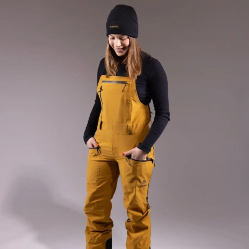 JONES Women's Shralpinist Stretch Recycled Bibs 2025 | damskie spodnie snowboard / splitboard | 3L | 30K/30K | sierra brown