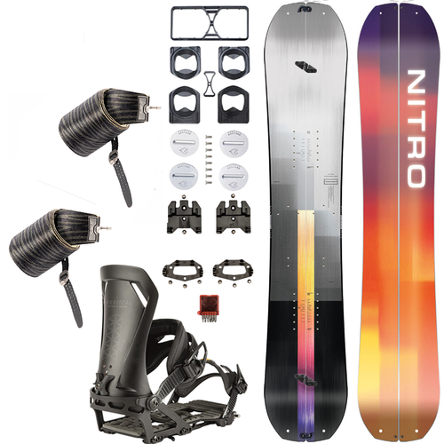 SET NITRO: Team Split & Peak + Vertical ST & pucks x SPARK R&D | splitboard & skins + bindings & pucks | 159cm 