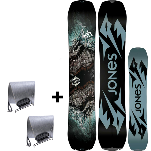 JONES Mountain Twin 3D Split & Nomad by POMOCA + NITRO Vertical ST & pucks x SPARK R&D | splitboard & skins + bindings & pucks