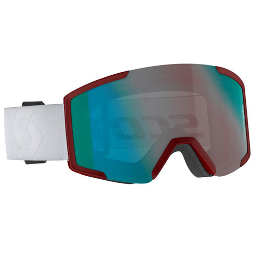 SCOTT Shield Team Red | ski / snowboard goggles |AQUA CHROME lens S2 (VLT 28%)