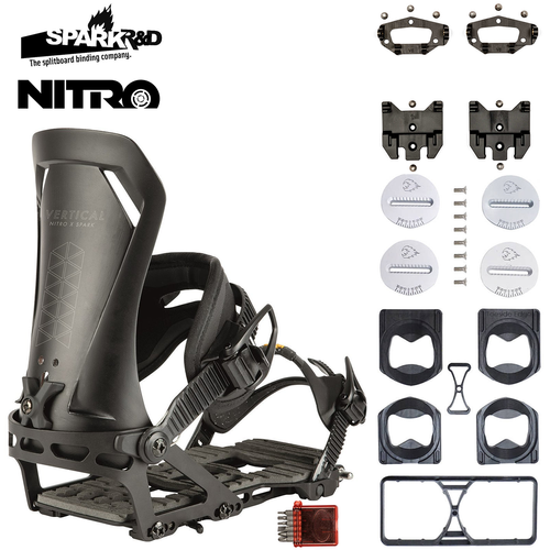 ZESTAW NITRO 2026: Alternator Split & Peak + Vertical ST & pucks x SPARK R&D | splitboard & foki + wiązania & pucki