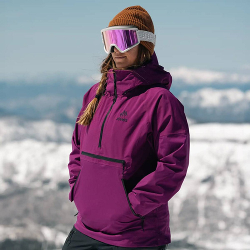 JONES Women's MTN Surf Recycled Anorak 2025 | damska kurtka kangurka snowboard / splitboard | 20K/20K | 2L | deep prurple