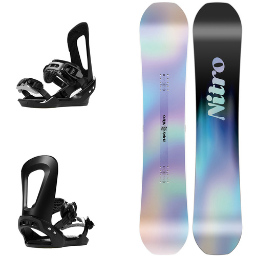 JUNIOR SET: NITRO Spirit Youth 2025 + BATALEON E-stroyer BLACK / white | junior snowboard + bindings