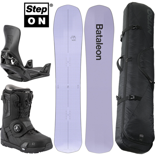 SET 2026: BATALEON Cruiser 3BT™ + NITRO Step On ® + Profile TLS + Cargo Board | snowboard + bindings + boots + bag