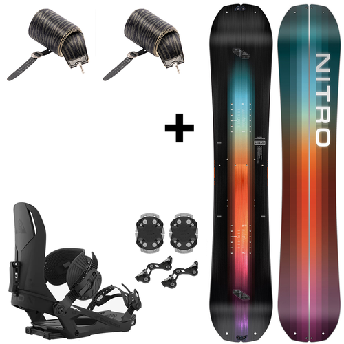 SET 2025: NITRO Team Split & Peak + UNION Charger | splitboard & skins + bindings