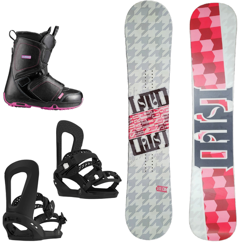 SET: LTD MFG mellow CAMBER 141cm snowboard + BATALEON E-stroyer 2024 size S bindings + SALOMONA Pearl boots