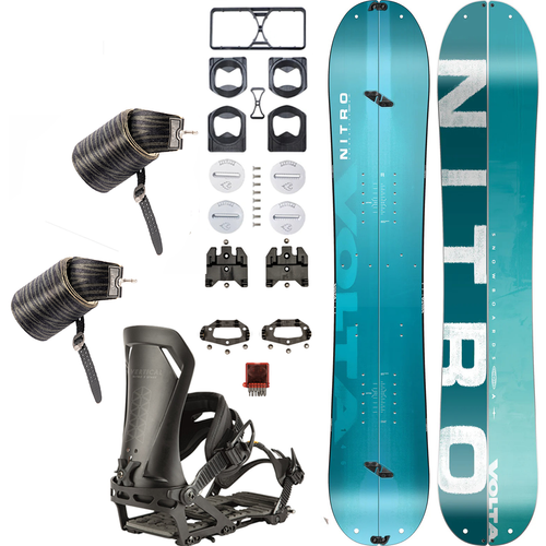 DAMSKI ZESTAW NITRO 2026: Volta 152cm & Peak by KOHLA + Vertical ST r. M & pucks x SPARK R&D | splitboard & foki + wiązania & pucki