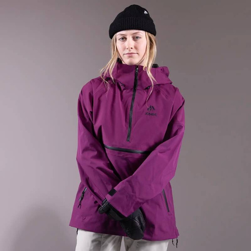 JONES Women's MTN Surf Recycled Anorak 2025 | damska kurtka kangurka snowboard / splitboard | 20K/20K | 2L | deep prurple