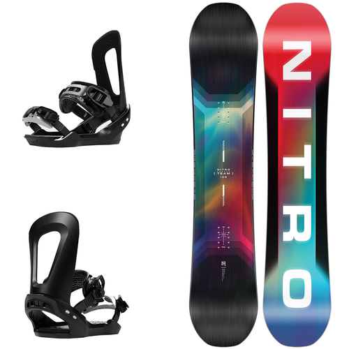 JUNIORSKI ZESTAW: NITRO Future Team Youth 2026 + BATALEON E-stroyer BLACK / white | juniorska deska snowboardowa + wiązania