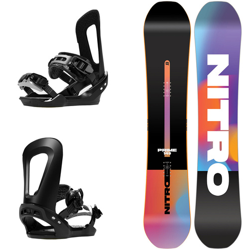 SET: NITRO Prime Chroma CAM-OUT 2025 + BATALEON E-stroyer BLACK / white | snowboard + bindings