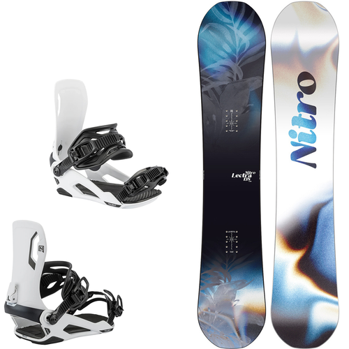 DAMSKI ZESTAW NITRO 2026: Lectra CAM-OUT + Talent WHITE | snowboard + wiązania