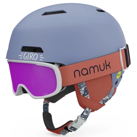 GIRO CrÜe MIPS CP COMBO PACK | kid's helmet + goggles ski / snowboard | purple blue/ coral x NAMUK