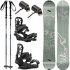 WOMEN'S SET: NITRO Volta & Peak by KOHLA + UNION Explorer + NITRO Foldable 4pcs ALU | splitboard & skins + bindings + poles | 145cm