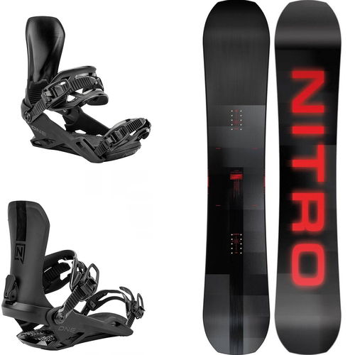 ZESTAW NITRO 2025: Team PRO + One ULTRA BLACK | snowboard + wiązania