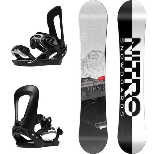 SET: NITRO Prime RAW 2025 + BATALEON E-stroyer BLACK / white | snowboard + bindings