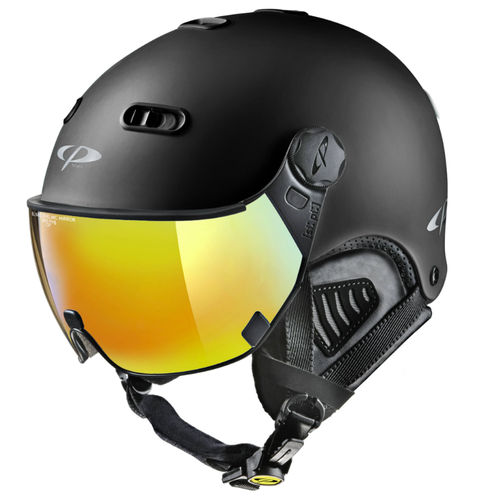 Premium Helmets CP Carachillo black | ski helmet w/ visor | DL Vario Lens MC Mirror | PHOTOCHROMIC Cat. 1 & 2