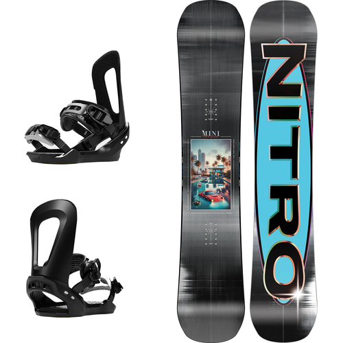 NITRO Mini Thrills 2026 + BATALEON E-stroyer BLACK / white | junior snowboard + bindings