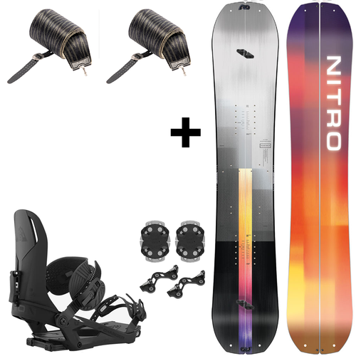 SET: NITRO Team Split & Peak by KOHLA + UNION Charger | splitboard & skins + bindings | 159cm