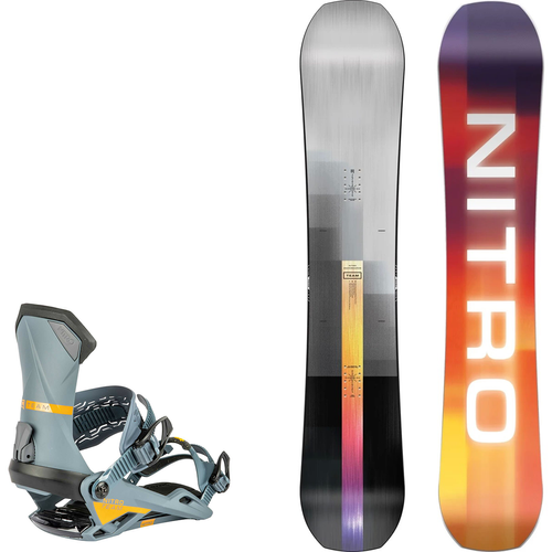 NITRO Team SET 2024: snowboard NITRO Team CAMBER + bindings Team gunmetal