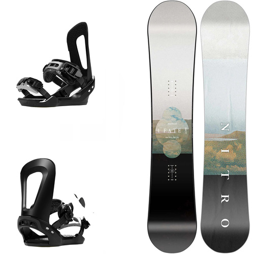 WOMEN'S SET : NITRO Fate 2025 + BATALEON E-stroyer BLACK / white | snwboard + bindings