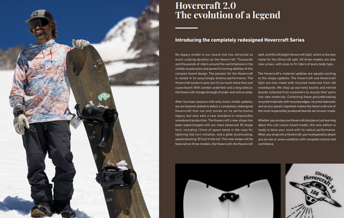 JONES Hovercraft 3D 2.0 2025 + POMOCA Pre-Cut Nomad skins | splitboard + foki | THE EVOLVED BACKCOUNTRY RACER!